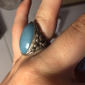 Teal Oval Ring